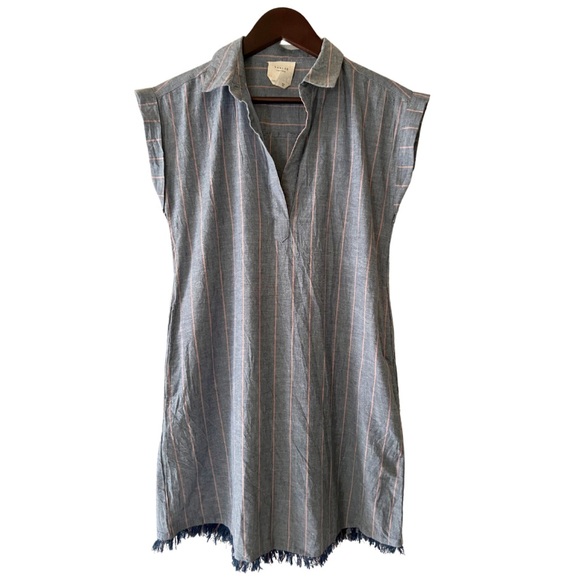 Harper Heritage Blue & Pink Striped Shirt Dress - Picture 1 of 7